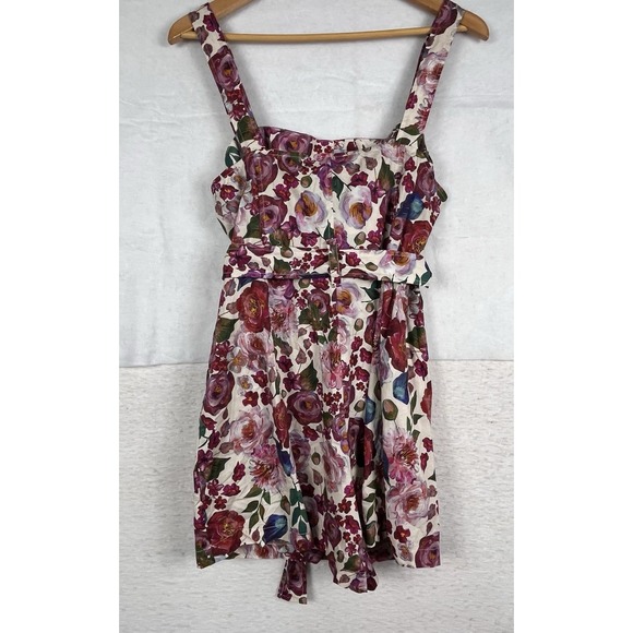 Baltic Born Sz L Multicolor Floral Front Button Tie Pockets Zariah Romper NWT - Picture 15 of 16